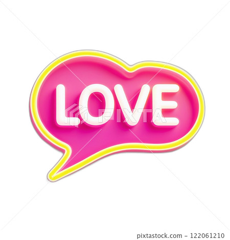 帶有文字的霓虹色語音氣泡 帶有文字的霓虹色語音氣泡 122061210