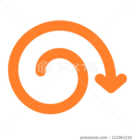 Illustration of a rotating spiral arrow 122061230