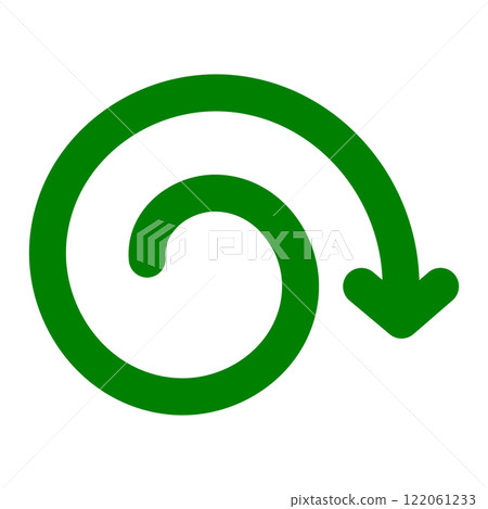 Illustration of a rotating spiral arrow Illustration of a rotating spiral arrow 122061233