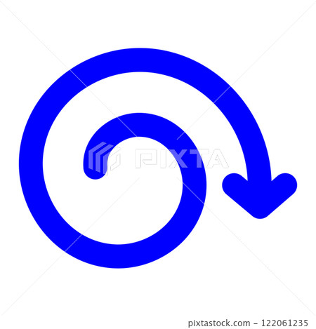 Illustration of a rotating spiral arrow 122061235