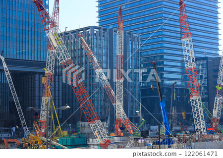 東京車站八重洲口周邊的都市發展景象 122061471