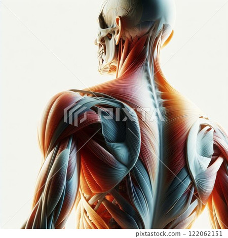 人體模型3D！男性肌肉 122062151