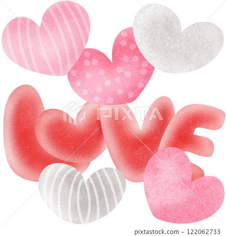Sweet love font with heart for Valentine  122062733