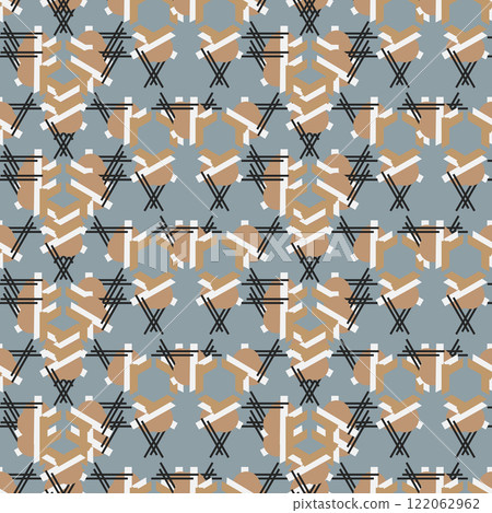 Abstract shape simple geometric motif classic pattern continuous background. Modern fabric design textile swatch dress, man shirt allover print block. Abstract shape simple geometric motif classic pattern continuous background. Modern fabric design textile swatch dress, man shirt allover print block. 122062962