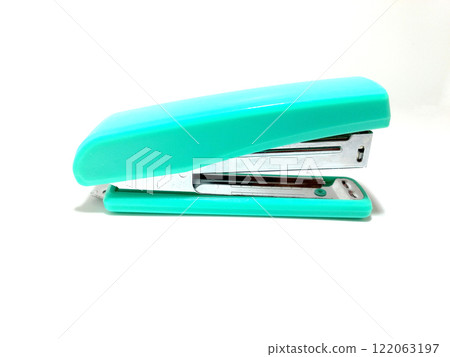A modern and elegant office stapler isolated on a white surface. A modern and elegant office stapler isolated on a white surface. 122063197