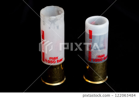 Before and after using a slug bullet (stock photo) Before and after using a slug bullet (stock photo) 122063484