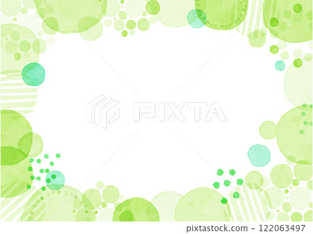 彩色 POP 水彩圓點圖案透明背景標題框複製空間 122063497