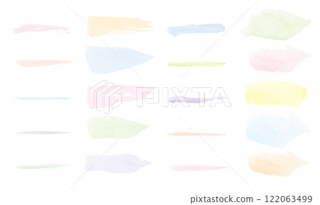 水彩彩色粉筆畫筆線處理設定無文字 水彩彩色粉筆畫筆線處理設定無文字 122063499
