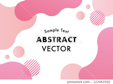 Abstract frame shape pink wave 122063592