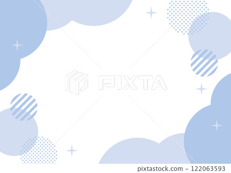 Abstract frame blue cloud polka dot glitter 122063593