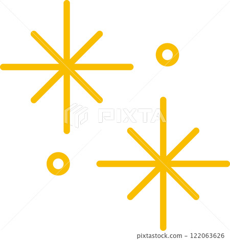 閃光圖示簡單黃色單向量線 122063626