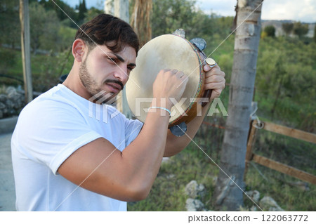 Tambourine Performance Lighting Up Rolling Hills Tambourine Performance Lighting Up Rolling Hills 122063772