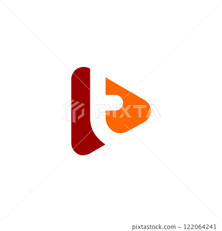 T logo vector triangle play 122064241