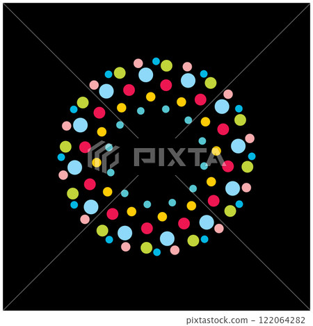 circular solid round logo vector 122064282