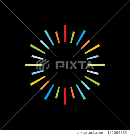 sun ray logo vector colorfull 122064283
