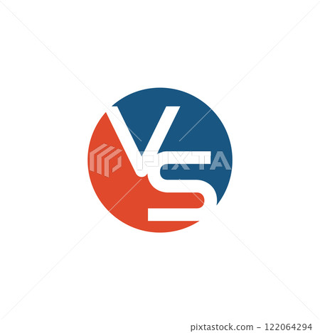 initial VS logo vector template 122064294
