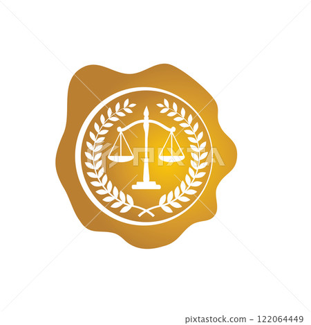 law firm logo vector template 122064449