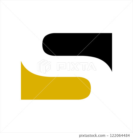negative space letter S logo vector 122064484