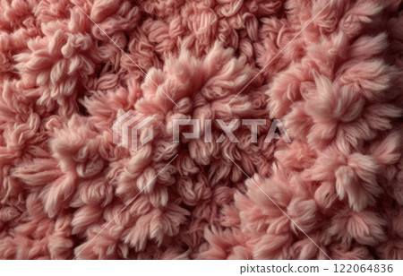 Fluffy furry hearts for valentine's day in the colors mocha and pink. Banner concept with space for text Fluffy furry hearts for valentine's day in the colors mocha and pink. Banner concept with space for text 122064836