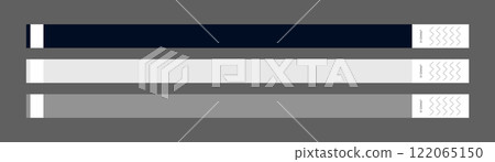 Festival wristband mockup for events and concerts. Paper bracelet design for party access, admission, and identification. Flat vector illustration isolated Festival wristband mockup for events and concerts. Paper bracelet design for party access, admission, and identification. Flat vector illustration isolated 122065150