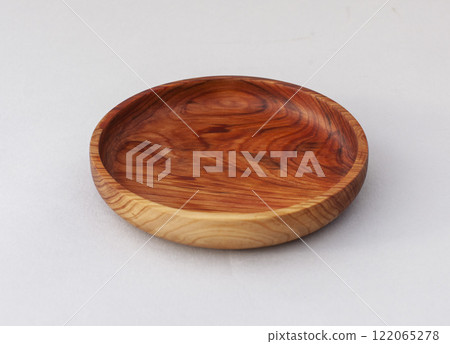 Wooden kitchen utensils stacked view close up isolated 122065278