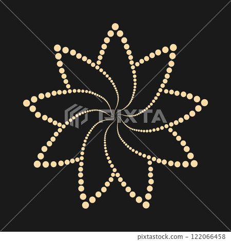 Abstract dotted flower shape. Design element. Abstract dotted flower shape. Design element. 122066458