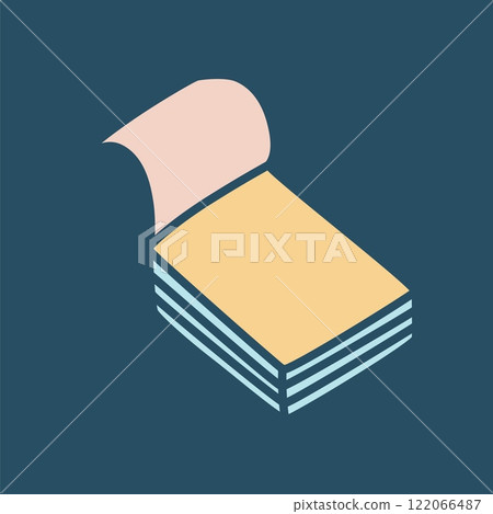 Doodle notebook icon hand drawn in a modern minimalistic style 122066487