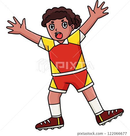 Rugby Female Fullback in Defensive Stance Clipart Rugby Female Fullback in Defensive Stance Clipart 122066677