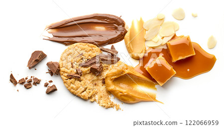 various caramel and chocolate products various caramel and chocolate products 122066959