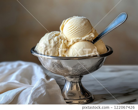 vintage bowl of ice cream vintage bowl of ice cream 122067426