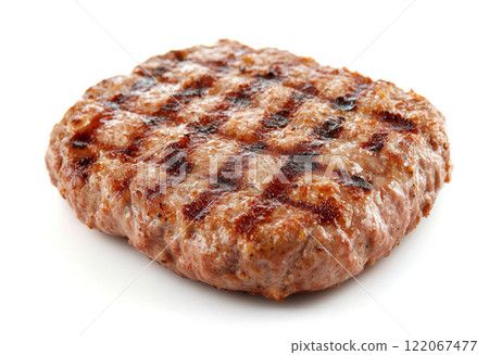 grilled hamburger meat 122067477
