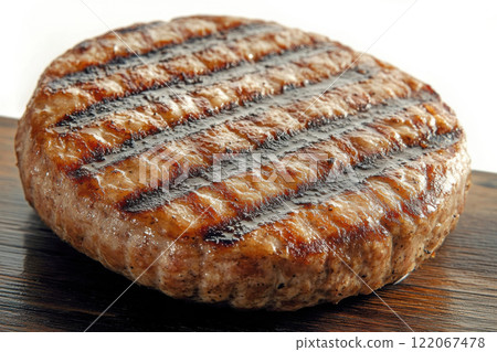 grilled hamburger meat 122067478