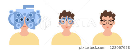 Choosing glasses in clinic 122067638
