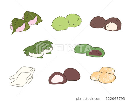 Mochi Japanese sweets Mochi Japanese sweets 122067793