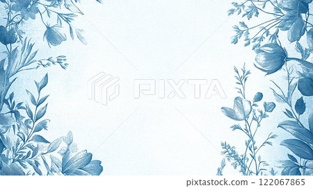 藍色花朵設計框架 122067865