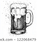 Draft beer illustration 122068479