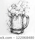 Draft beer illustration 122068480