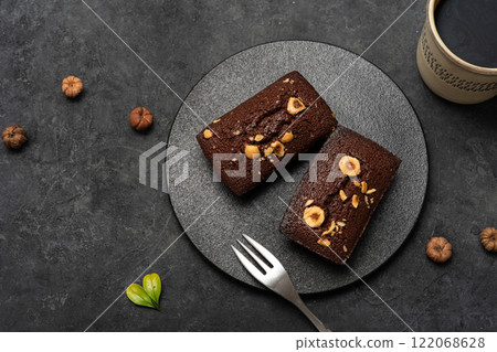 Homemade chocolate brownies with an adult feel Homemade chocolate brownies with an adult feel 122068628