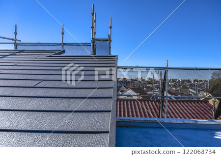 Roof repair work for detached houses: Roof and decorative slate 122068734