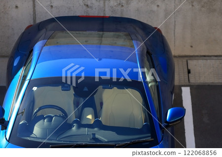 藍色跑車形象 122068856