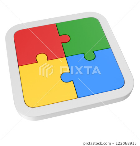 Colorful Puzzle Pieces Colorful Puzzle Pieces 122068913