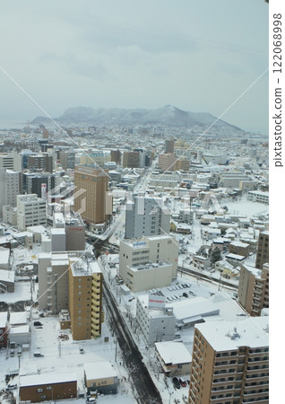 Looking towards Mount Hakodate from the second floor observation deck of Goryokaku Tower (Hakodate, Hokkaido) Looking towards Mount Hakodate from the second floor observation deck of Goryokaku Tower (Hakodate, Hokkaido) 122068998