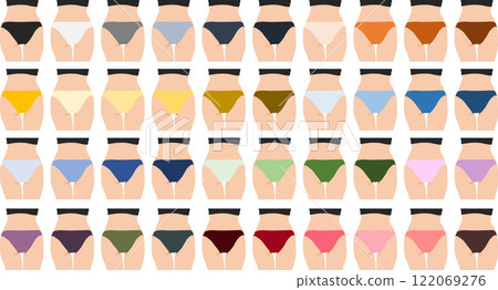 Women's underwear illustration set 122069276