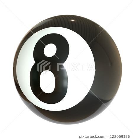 Eight Ball for Game or Hobby concept 3d rendering. 122069326