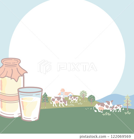 Farm milk square banner material Farm milk square banner material 122069569