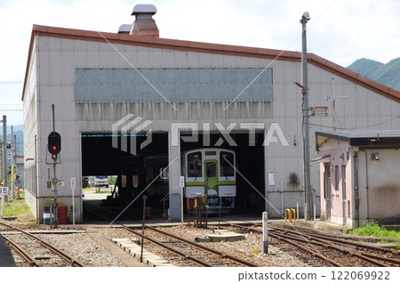 Scenery of Aizu Railway: Aizu-Tajima Station Depot Scenery of Aizu Railway: Aizu-Tajima Station Depot 122069922