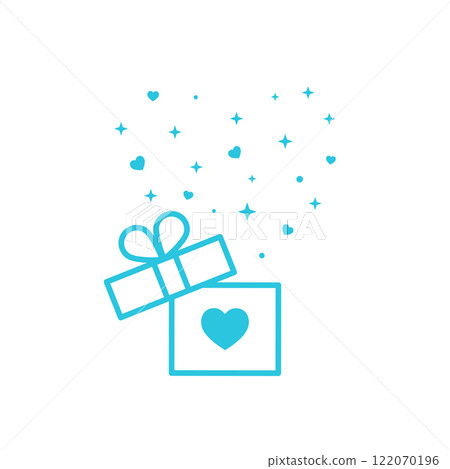 Mystic Magic Powder and Box Icon. Isolated on white background. From blue icon set Mystic Magic Powder and Box Icon. Isolated on white background. From blue icon set 122070196