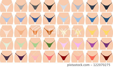 Women's underwear illustration set 122070275
