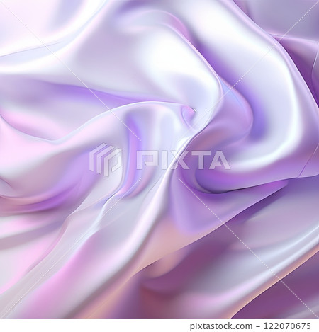 Smooth folds of pearlescent fabric in pastel shades of turquoise and lavender. Smooth folds of pearlescent fabric in pastel shades of turquoise and lavender. 122070675