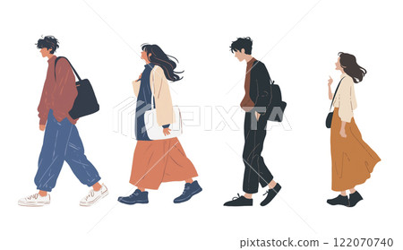 一個年輕的男人和女人剪貼畫 122070740